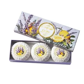 Мыло FIORENTINO Lavender Chedro, 3 шт. белый