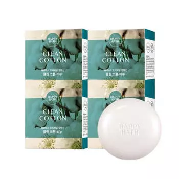 Happy Bath Original Collection Кусковое мыло Чистый хлопок 90 г*4 шт/8 шт 4Pcs