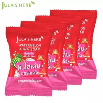 Мыло Jula s Herb Watermelon Aura 60 г x 4 шт - Тайский 6o ml x 4 pcs красный