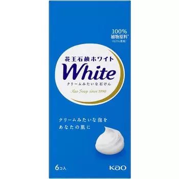 Мыло Kao White Мыло Kao Kao белое, обычный размер, 6 упаковок, 510 г