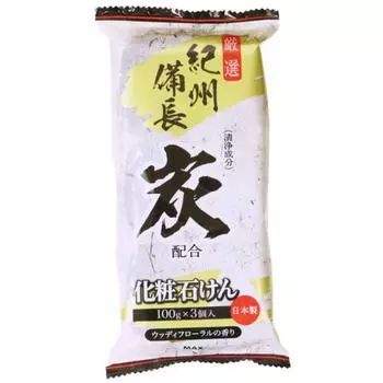 Мыло Max Charcoal 100 г 3 шт. Древесно-цветочный аромат