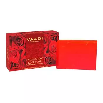 Мыло против пигментации с Розой (75 г), Enchanting Rose Soap Anti-Pigmentation Therapy, Vaadi Herbals