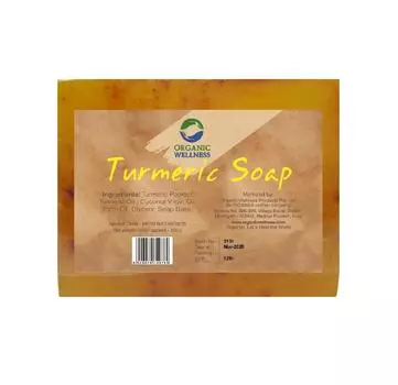 Мыло с Куркумой: для проблемной кожи (100 г), Turmeric Soap, Organic Wellness 7.9625