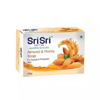 Мыло с Миндалем и Медом (100 г), Almond & Honey Soap, Sri Sri Tattva 4.3