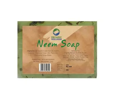 Мыло с Нимом: для восстановления кожи (100 г), Neem Soap, Organic Wellness 7.125