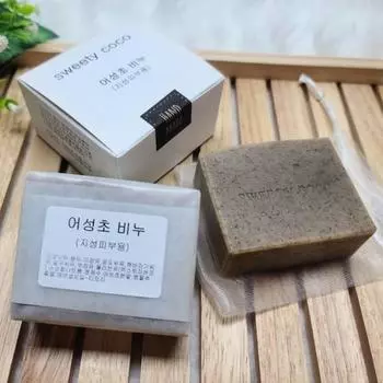 Мыло Sweet Coco Houttuynia cordata 100г для жирной кожи, 1 шт.