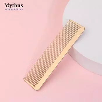 Mythus Роскошная женская металлическая расческа для укладки волос Портативная антистатическая парикмахерская расческа Прочный сплав цинка Женская расческа для укладки волос для ухода за волосами