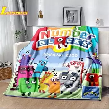 N-Numberblocks-s модное аниме одеяло теплое и удобное фланелевое диван-кровать одеяло для улицы детский подарок на день рождения 30x40in