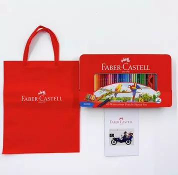 Набор акварельных карандашей 60 цветов, сумка с блокнотом 27132008 Faber-Castell