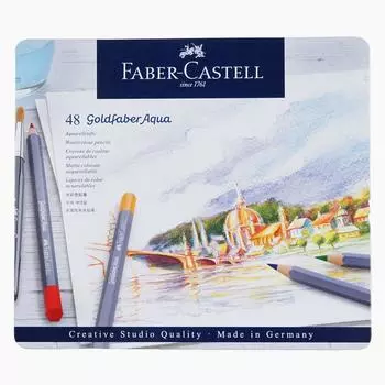 Набор акварельных карандашей Goldfaber Aqua 48 цветов банка 114648 Faber-Castell