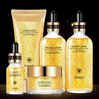 Набор эссенций 24K Gold Essence Set Увлажняет и увлажняет кожу Средства по уходу за кожей с золотом для удаления морщин и восстановления Набор