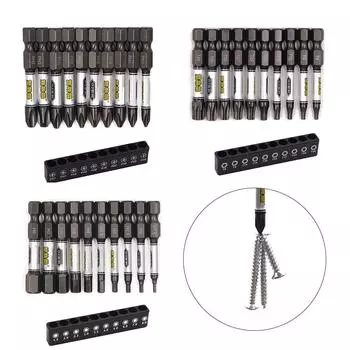 Набор бит-отверток 1/4 Magnetic-Impact The Cross Hexagonal Torx с держателем бит