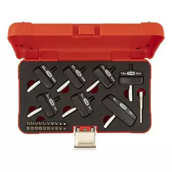 Набор бит TONE Torque Grip Set TGS20, красная вставка, 28 предметов