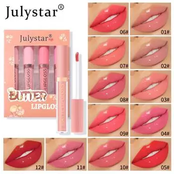 Набор блесков для губ Pearl Long-lasting Moisturizing Lip Gloss Set Box Water Mirror Natural Threedimensional Non Fading Sexy Lip Gloss Set B