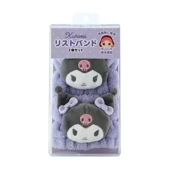 Набор браслетов Sanrio из 2 браслетов для умывания лица из микрофибры, впитывающих воду Куроми Куроми-чан Куроми Персонаж 490636
