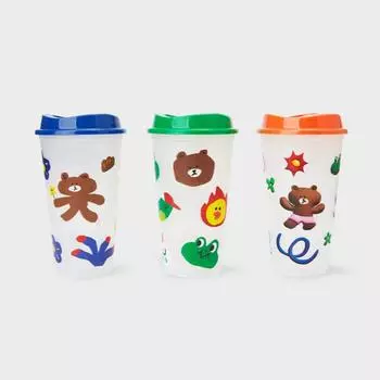 Набор чашек из джерси Line Friends Li You (473мл/3)