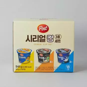 Набор чашек Post Cereal, 3 вида, 30 г x 18 шт.