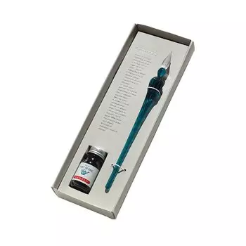 Набор чернил для стеклянной ручки HERBIN в эксклюзивной коробке Tsumugi Emerald Mini Ink Greyish Green Set Традиционный бренд, основанный в HERBIN hb21437set & [Ручная работа] &