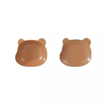 Набор детской посуды Erato Teddy, 2 шт., коричневый, миска + тарелка, Популярные корейские товары для родителей