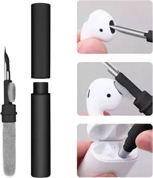 Набор для чистки наушников Bluetooth для Airpods Pro 1 2 3, чехол для наушников, ручка для чистки, инструменты Bursh для Samsung Xiaomi Airdots Huawei чёрный