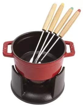 Набор для фондю Staub Chocolate Fondue Pot Cherry Fondue Pot, японское блюдо Mini 10 см [Авторизованный продукт] 40509-900