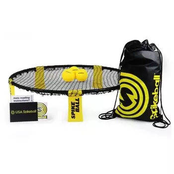 Набор для игры в мяч Spikeball 3 для молодежи и семей. В комплект входят: шнурок Shar Tank 3 и книга правил. Для улицы/в помещении. Двор, пляж. - Playnet.