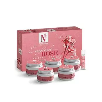 Набор для лица с английской розой NutriGlow Natural s с натуральными экстрактами розы 8,8+0,3 унции 8.8 oz + 0.3 fl oz