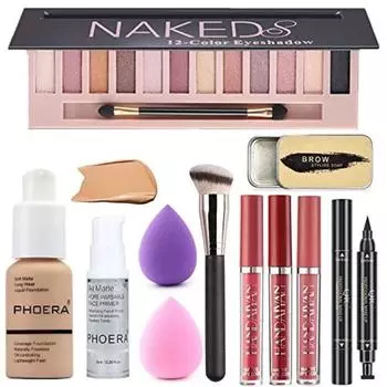 Набор для макияжа All in One для девочек, 12 цветов, палитра теней для век Naked Eye, 12 цветов, 1 предмет