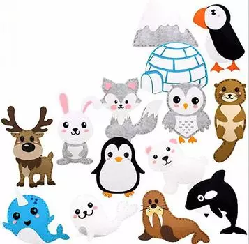 Набор для шитья из фетра Polar Animal своими руками для детей Polar suit