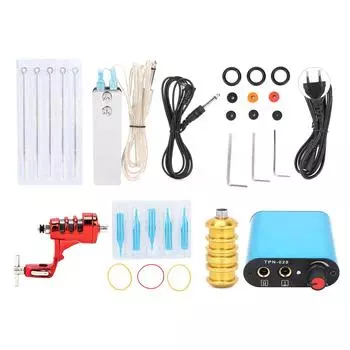 Набор для татуировки Professional Coil Tatoo Machine Liner Shader Needle Kit Supply Tool Set EU Plug EU Plug