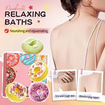 Набор для ванны Clean Body Bath Macaron Donut, подарок для мамы, уход за телом, средства для ванны, подарок для женщин, подарок на день рождения, гладкая и увлажненная кожа, 1 коробка розовый