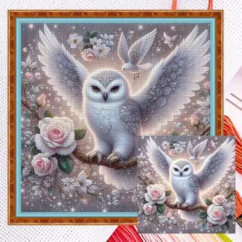 Набор для вышивки крестом «Сова» из эко-хлопка 11CT, 40x40 см
