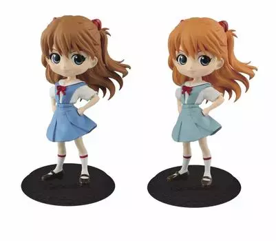 Набор фигурок Rebuild of Evangelion Q posket Shikinami Asuka Langley, 2 типа Обычный цвет + редкая версия цвета.