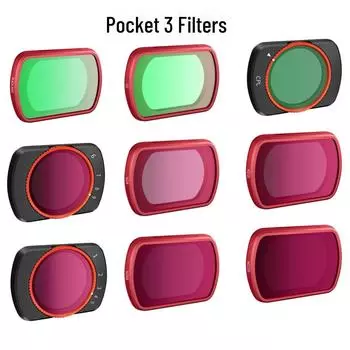 Набор фильтров DJI Pocket 3: UV, CPL, ND, VND, черный мягкий фильтр Adjustable ND Filter