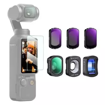 Набор фильтров для объектива Concept Lens для DJI OSMO Pocket 3, 10-кратный макрообъектив, широкоугольный объектив ND8 ND32 ND128, магнитное съемное, простое в установке оптическое стекло AGC