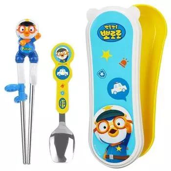 Набор футляров для ложек Edison Easy из нержавеющей стали для правой руки, Police Pororo, один предмет, 1 комплект