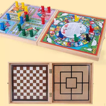 Набор игр 4 в 1, игра Ludo, дорожные шахматы, стратегия, образовательные шашки, девять мужских Моррисов для