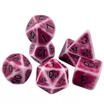 Набор игральных костей DND из 7 акриловых многогранников для настольных игр