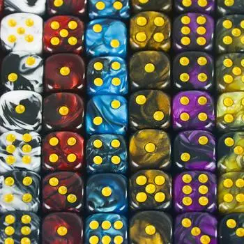 Набор игральных костей Dot D6 Premium 12 мм, разноцветные, 10 штук для настольных игр