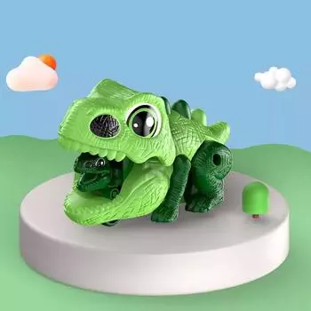 Набор игрушек для запуска машинок-динозавров, игровой набор для мальчиков с катапультами для динозавров, мини-катапульта для малышей Push Go, нажмите для запуска, классные подарки на день рождения, сувениры на вечеринку зелёный