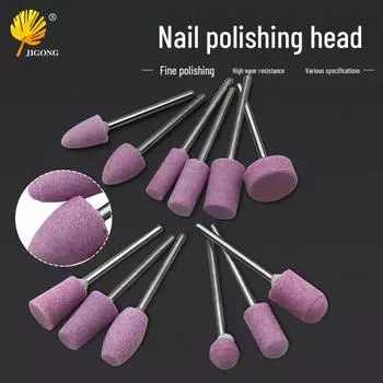 Набор из 12 кварцевых инструментов для полировки и пилинга ногтей 12pcs nail polish tips + plastic bag розовый