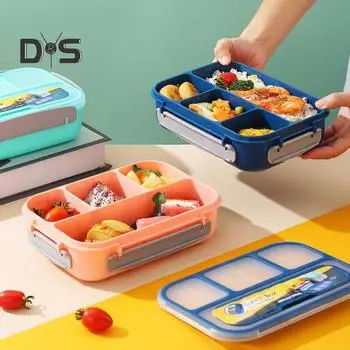 Набор из 20 герметичных ланч-боксов Bento для детей от 3 до 7 лет, емкость 1,3 л, устойчивый к падениям, можно мыть в посудомоечной машине, не содержит бисфенол-А, многоразовый пищевой контейнер с силиконовыми вилками-чашками зелёный
