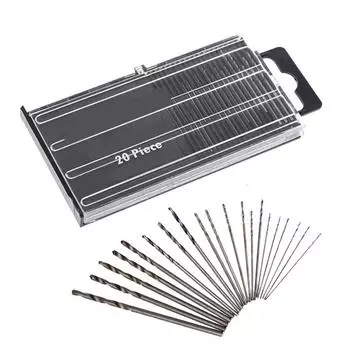 Набор из 20 шт. 0,3–1,6 мм мини-сверл HSS Spiral Drill Set