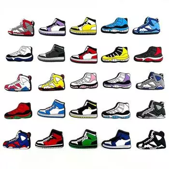 Набор из 20 шт., подвески для обуви из ПВХ с героями мультфильмов серии Cool Shoe 20pcs