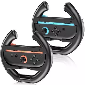 Набор из 2 2 рулевых колес для 2 рулевых колес для Mario Kart, совместимых со Switch, простых в использовании и удобных, с эргономичным дизайном для реалистичных гонок