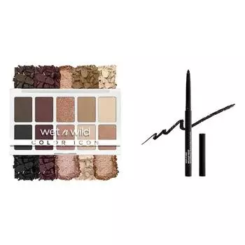 Набор из 2-х палеток теней для век wet n wild 10 и подводки для глаз с защитой от ломкости