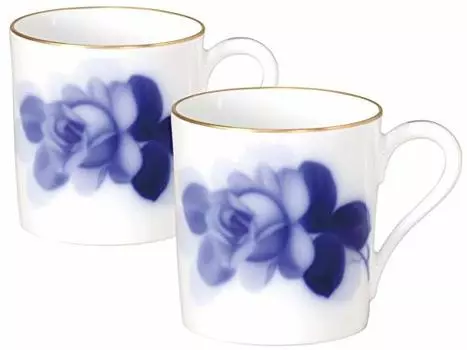 Набор из 2 кружек Blue Rose из бумаги Touen Washi [упаковка Okura] (8211)
