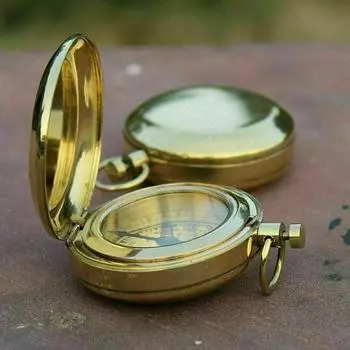 Набор из 2 латунных карманных кнопочных компасов, морской компас 1,75 дюйма