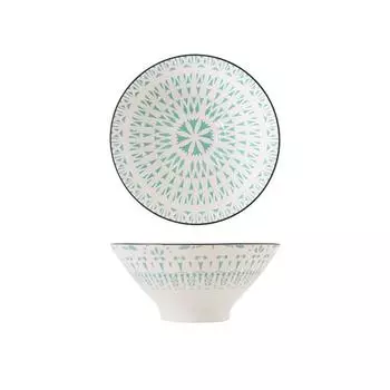 Набор из 2 мисок с крышкой и широким горлом в японском стиле, яркие цвета и узоры, можно использовать в духовке и мыть в посудомоечной машине, керамика