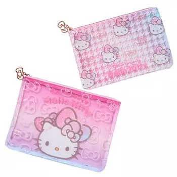 Набор из 2 плоских мешочков Sanrio (Hello Kitty 50-летие Модные ленты День рождения) Привет Китти 343978